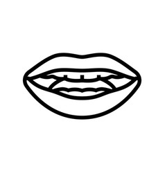 A E I Letter Mouth Animate Line Icon