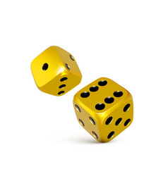 Golden 3d Dice Play Casino Tossing Craps Template