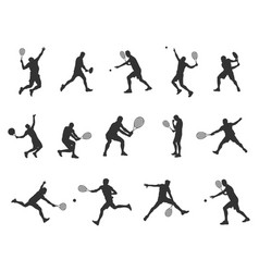 Male Tennis Player Silhouettes Svg