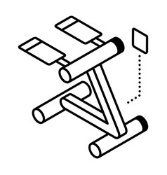 Modern Line Icon Of A Workout Machine