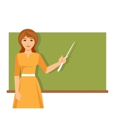 Teacher at the blackboard Royalty Free Vector Image