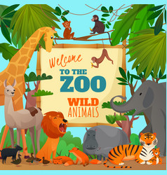 Welcome To Zoo Cartoon Poster