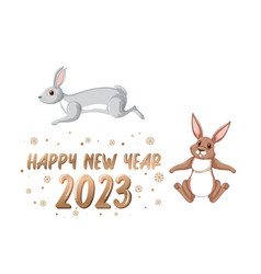 Happy New Year 2023 Rabbit Year Icon