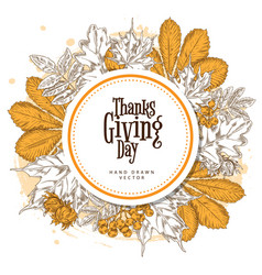 Thanksgiving Circle Background With Text Space