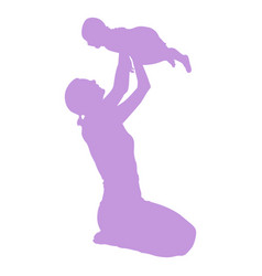 Mother And Baby Silhouette