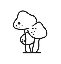 Mushroom Food Line Icon Logo