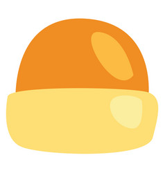 Yellow Winter Hat On A White Background