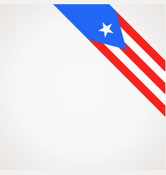 Corner Ribbon Flag Of Puerto Rico