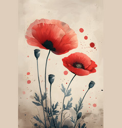 A Style Digital Art Print Of A Poppy Flower