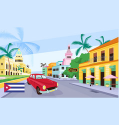 Cuban Old Street Flat Color