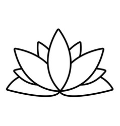 Lotus flower icon outline style Royalty Free Vector Image