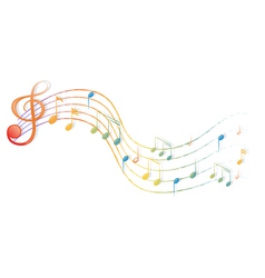 A tiger with musical notes Royalty Free Vector Image