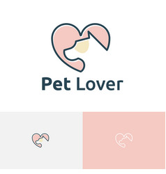 Pet Lover Dog Care Love Heart Veterinarian Logo