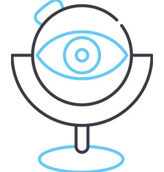 Bionic Eye Line Icon Outline Symbol