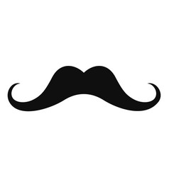 Black Moustache Icon Curly Fancy Male Mustache