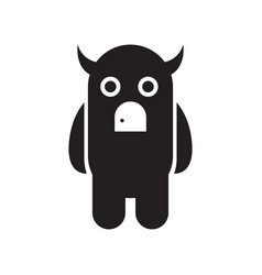 Cartoon Monster Horned Icon Logo