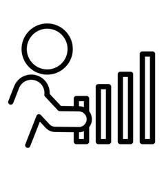 Human Resources Graph Icon Outline Style