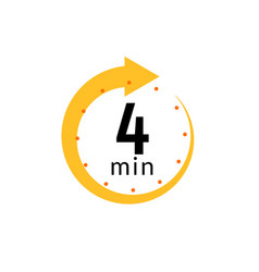 4 Minutes Clock Quick Number Icon 4min Time