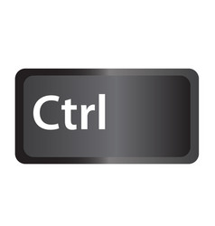 Control Ctrl Computer Key Button On White