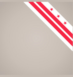 Corner Ribbon Flag Of Washington Dc