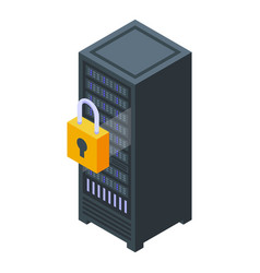 Secured Server Icon Isometric Vpn Network