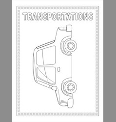 Car Transportations Coloring Page