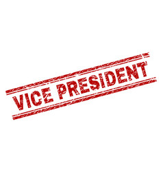 Grunge Textured Vice President Stamp Seal