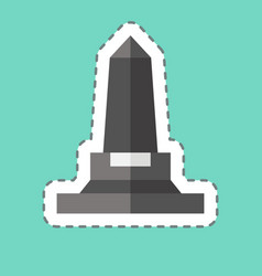 Sticker Line Cut Wellington Monument Related To