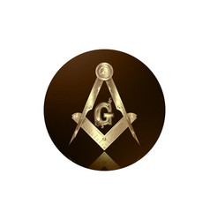 Gold Freemasonry Emblem - Masonic Logo