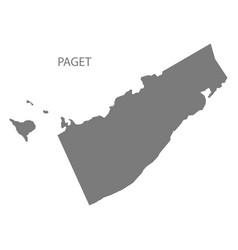 Paget Bermuda Map Grey