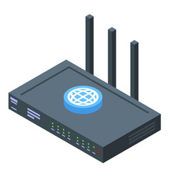 Wifi Router Vpn Icon Isometric Network