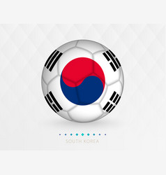 Football Ball With South Korea Flag Pattern