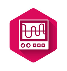 White Oscilloscope Measurement Signal Wave Icon