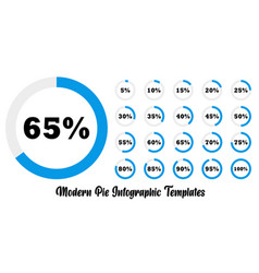 100 Number Percentage Circle Diagrams Infographic