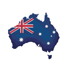 Australia Map And Flag