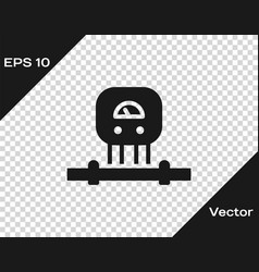 Black Smart Sensor System Icon Isolated