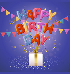 Happy Birthday Balloon Letters Background