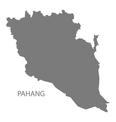 Pahang Malaysia Map Grey