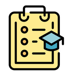 University List Icon Flat