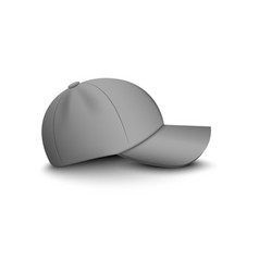 Baseball Gray Cap Or Hat For Uniform Mockup