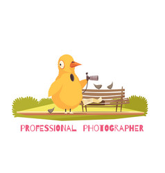 Chicken Paparazzi Costume Composition