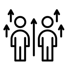 Human Resources Level Up Icon Outline Style