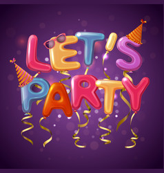 Party Balloon Letters Background