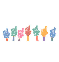 Fan Foam Fingers Number 1 Hands Up With Glove