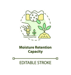 Moisture Retention Capacity Concept Icon