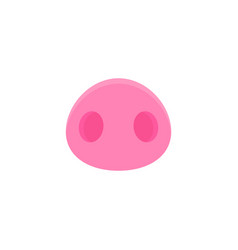 Pink Pig Nose Icon Cartoon