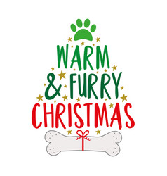 Warm And Furry Christmas - Greeting With Paw Print