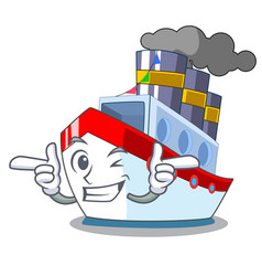 Wink Aerial In Cartoon Cargo Ship View