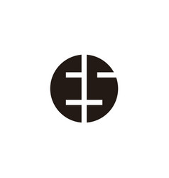 Letter Es Circle Geometric Symbol Simple Logo