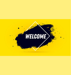 Welcome Banner Speech Bubble